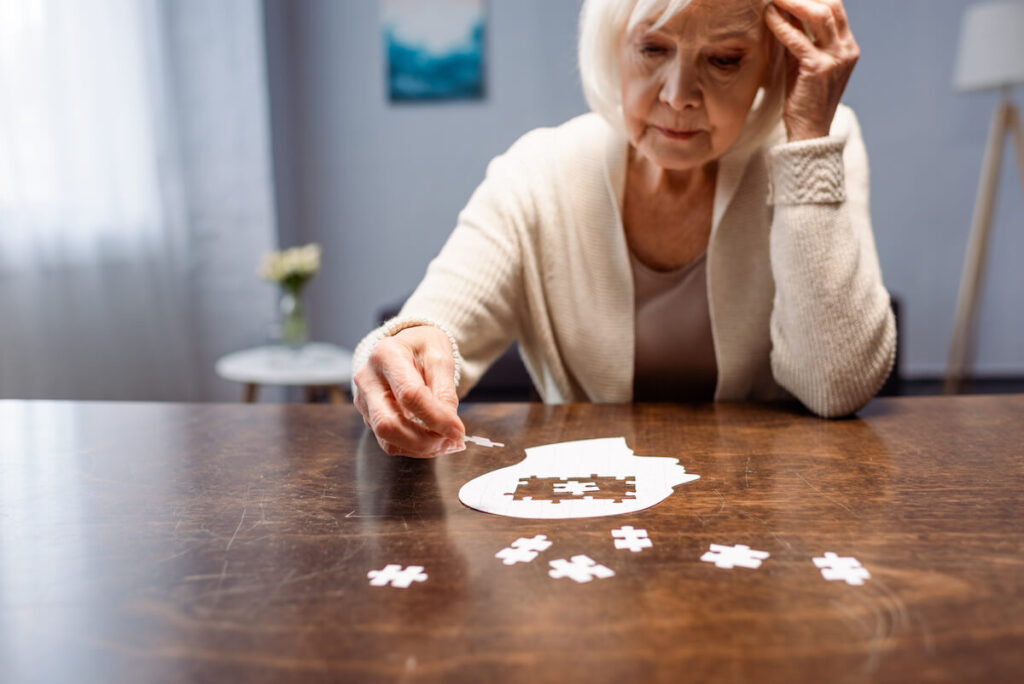 Older woman with dementia-like symptoms