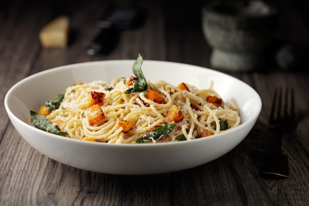 a beautiful plate of pasta